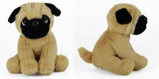 Obrázek z Pes mops sedící plyš 17cm (12) 
